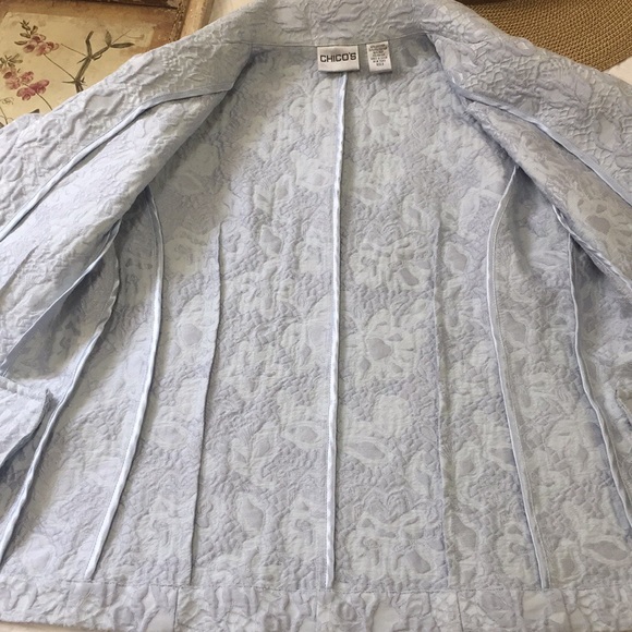 Chico’s Light Blue Tapestry Blazer - Picture 11 of 12